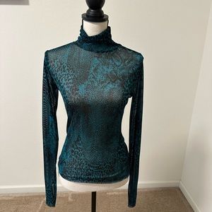 COPY - Green sheer Print Top